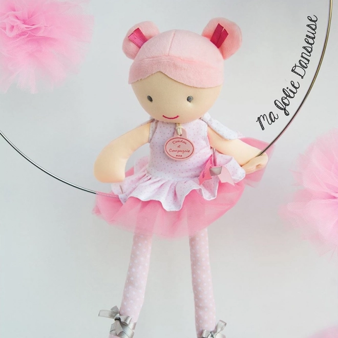 Doudou Jolijou stof-ballerinadukke Lily Rose 36 cm