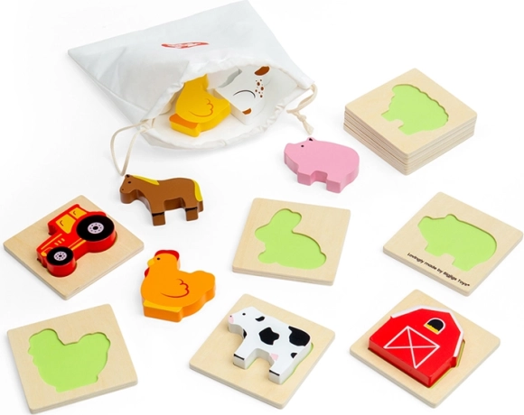 Bigjigs Toys rejse-føl og find – bondegård