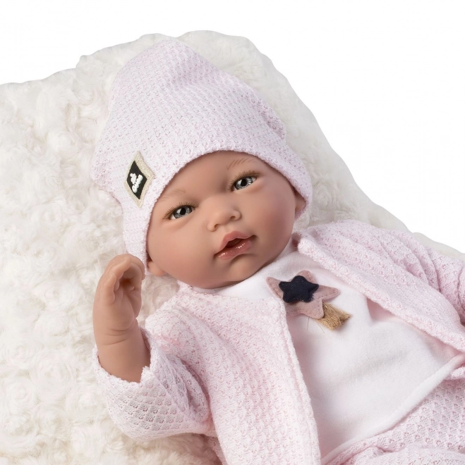 Guca 10219 LUCIA - realistisk babydukke med lyde og blødt stofkrop - 46 cm