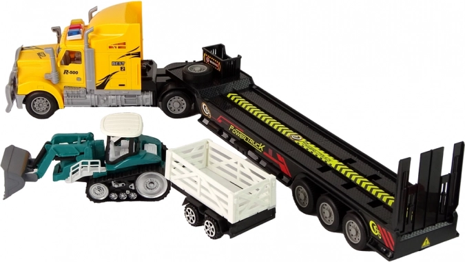 Transport af maskiner på traileren