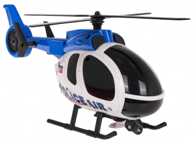 Sæt helikopter + politibil