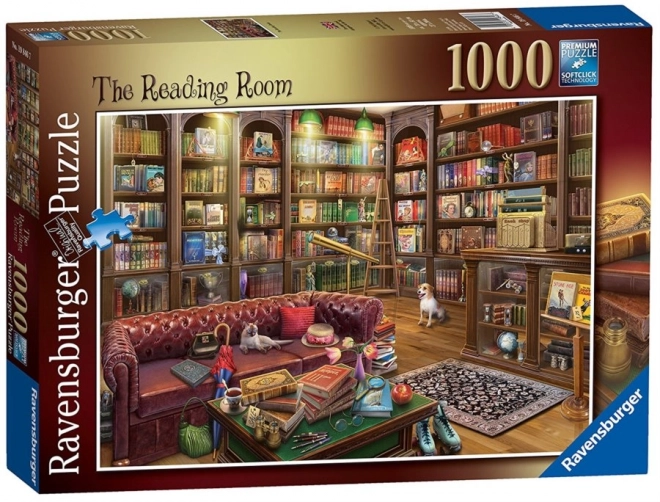 Puzzle hyggeligt bibliotek 1000 brikker Ravensburger