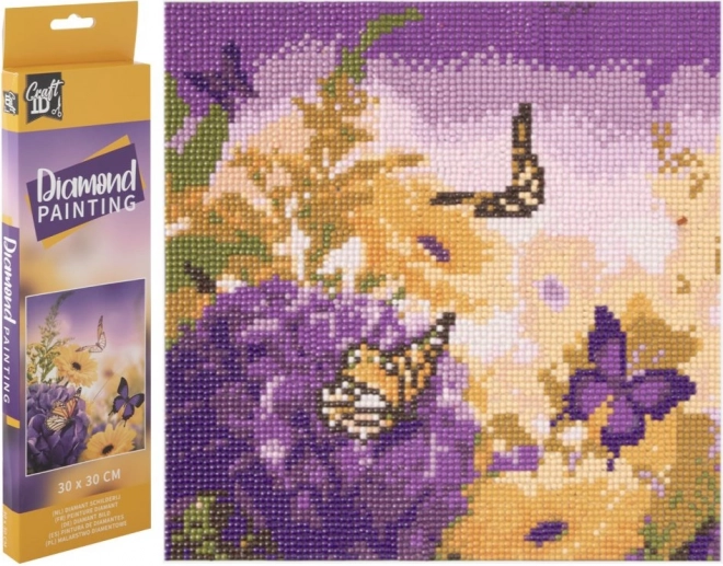 Diamantmaling sommerfugleeng 30 × 30 cm