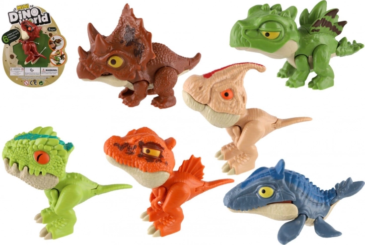 bidende dinosaur mini 8 cm – plastfigur på kort
