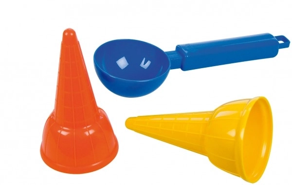 Is-sæt - 2x kegler + isske plast i net 8x18cm