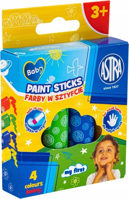 Astra børnefarver i jumbo-stift, 4 stk.