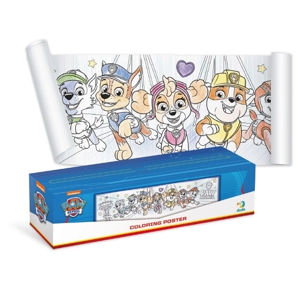 Farvelægningsplakat Paw Patrol