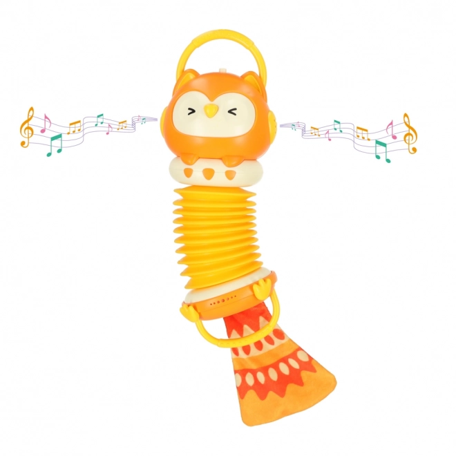 Børneakkordeon Ugle orange