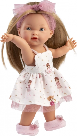 Realistisk dukke Llorens Valeria med fuld vinylkrop - 28 cm