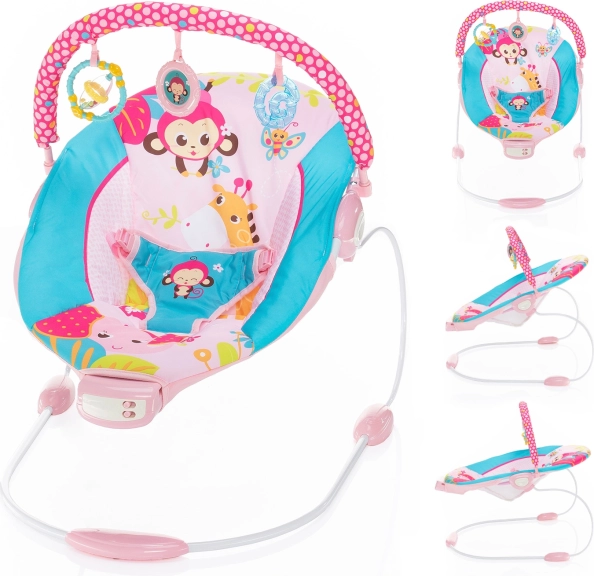 Baby-liggestol Happy Safari Pink