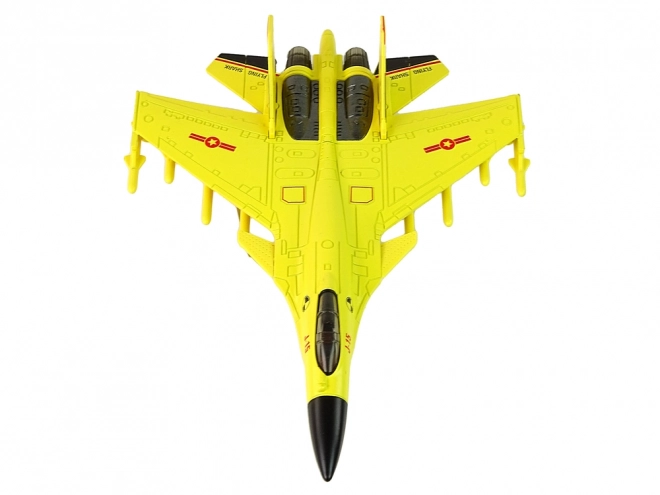 Jagerfly med friktionstræk 1:72 gul