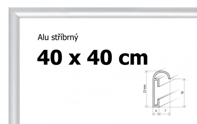 Aluminiumsramme sølv 40x40 cm