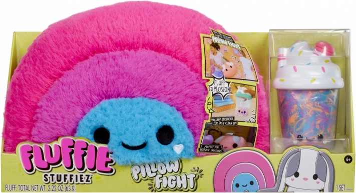 Pude Fluffie Stuffiez Pillow Fight regnbue