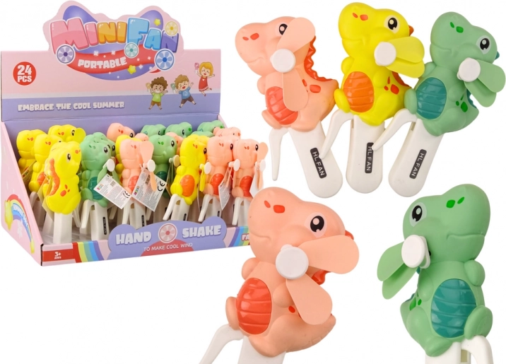 Hånddrevet vindmølle Dinosaur Mini vindmølle til børn 3 farver