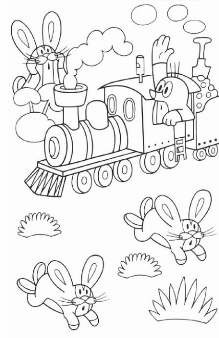 Farvebog A5 Little Mole skabeloner
