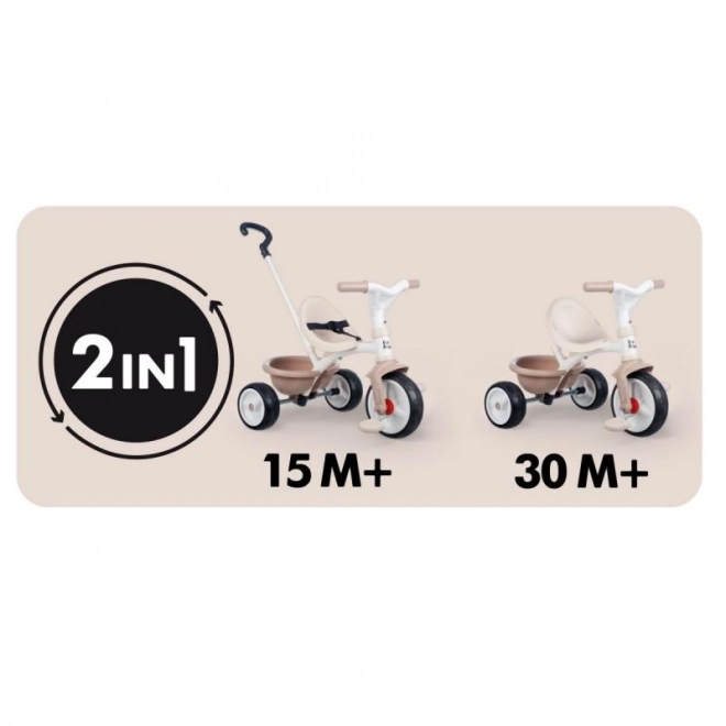 Tretaktcykel til børn Be Move i beige farve