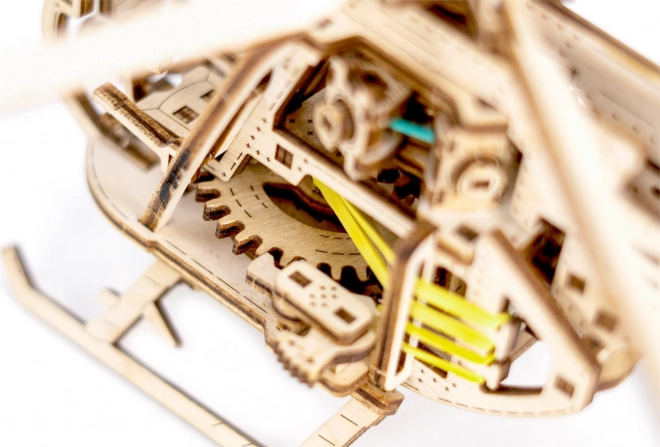 Træ 3D puslespil helikopter