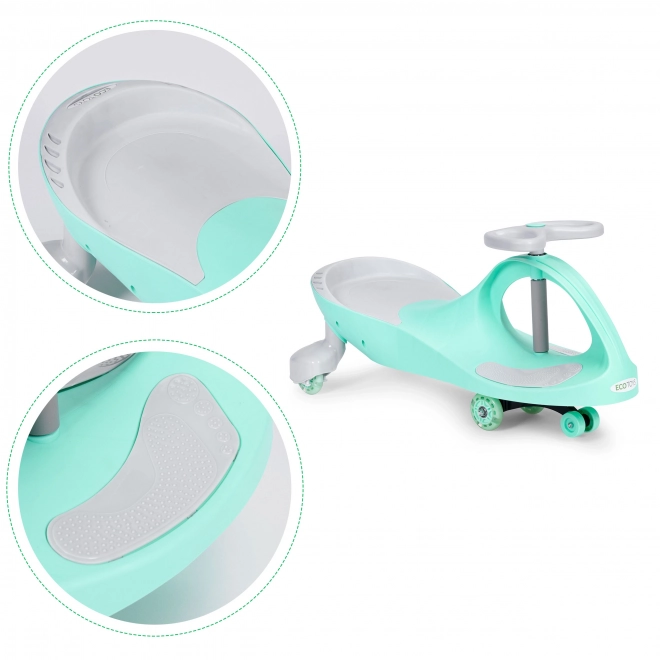 Wiggle Car med lysende hjul grøn ECOTOYS