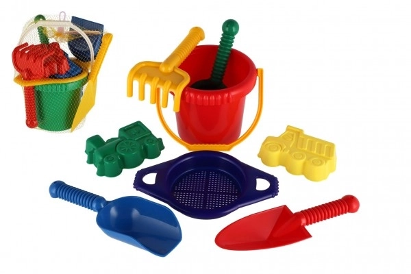 Spand si0at, skovl, handelskop, riven, plastic i net 20x28x12cm 12m+