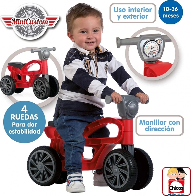 CHICOS Løbecykel Mini Custom rød