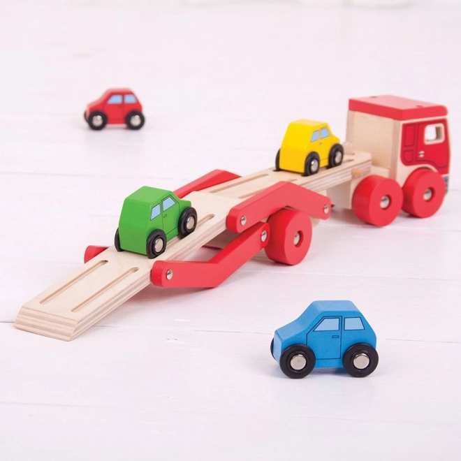 Trælastbil med biler fra Bigjigs Toys