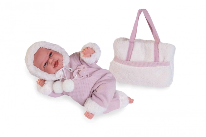 Antonio Juan 70360 CLARA - realistisk dukke baby med special bevægelsesfunktion og blødt stofkrop - 34 cm