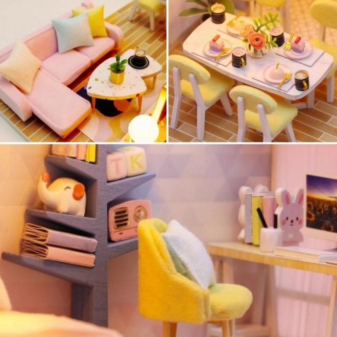 Ni miniature hus Huset for stille stunder