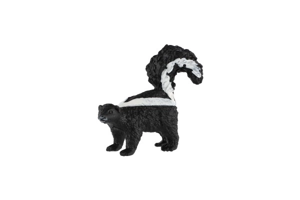 Stribet skunk zoologisk plast 5cm i pose