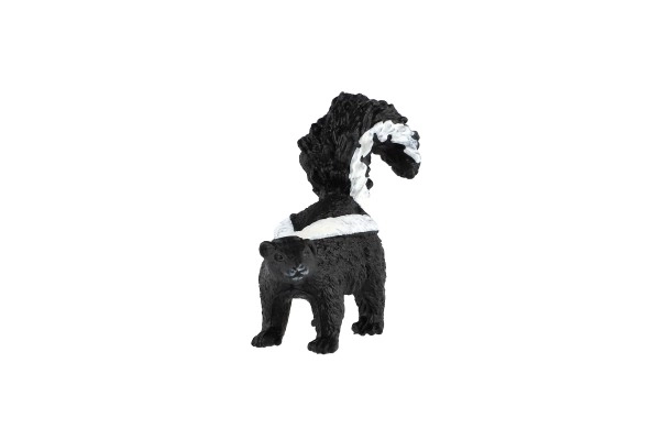 Stribet skunk zoologisk plast 5cm i pose