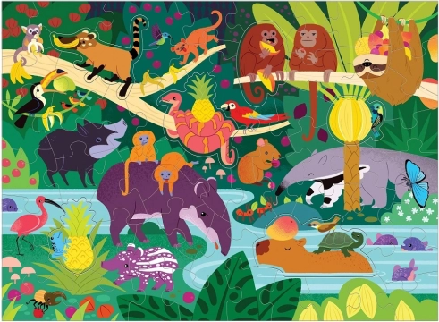 Farverig illustration fuld af detaljer