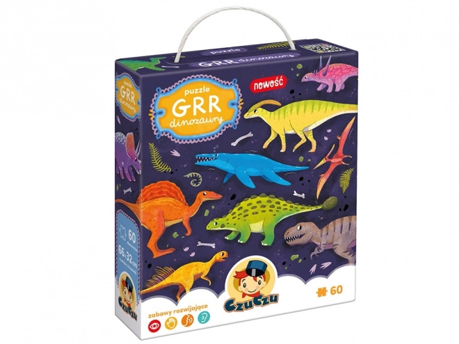 Puzzle CzuCzu Grr Dinosaurer 60 brikker