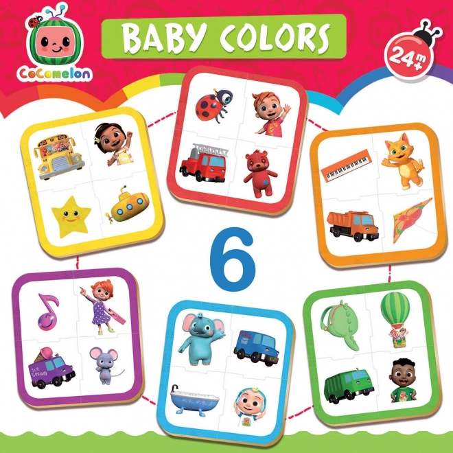 EDUCA Baby puslespil CoComelon: Lær farver 6x4 brikker