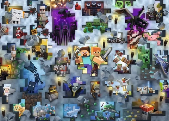Udfordrende puslespil: Minecraft 1000 brikker