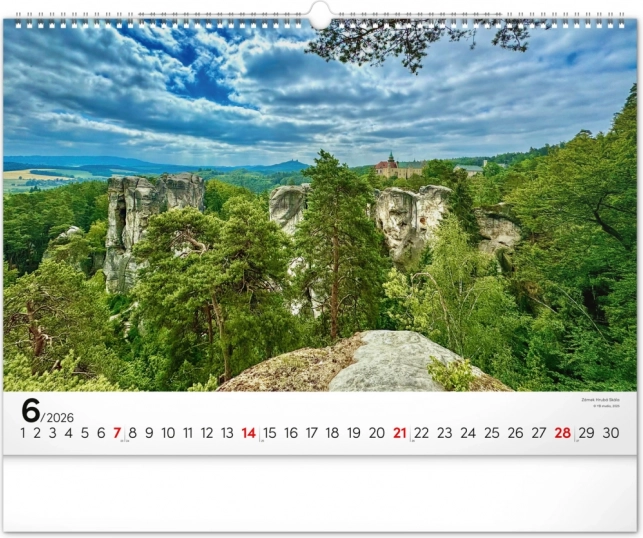 Vægkalender Panoramata Tjekkiet 2026