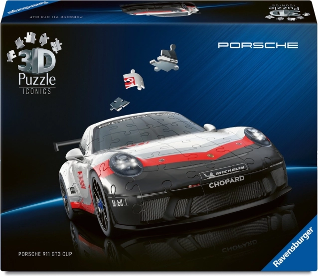 3D puslespil Porsche 911 GT3 Cup med funktionelle hjul
