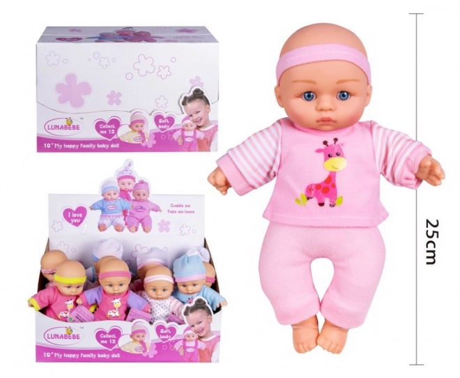 Sød baby med tøj 24 cm