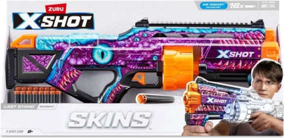 ZURU X-SHOT Skins Last Stand Enigma – skumdartpistol (16 pile)
