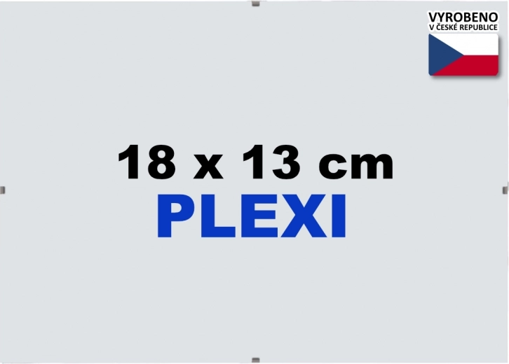 Euroclip-ramme 18 × 13 cm af plexiglas