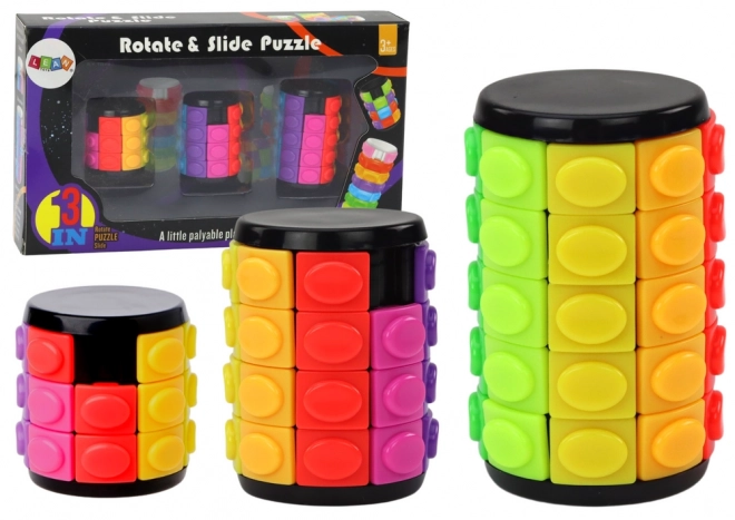Sæt af Logiske Puslespil Cylinder 3 Sværhedsgrader