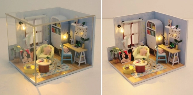 Ni miniature hus hyggeligt skjul Cink-Cink