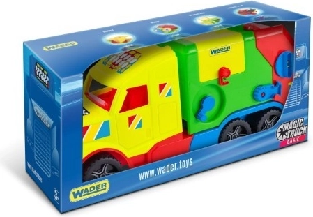 Magic Truck Basic – børneskraldevogn med container og skraldespande