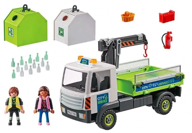 Lastbil med glascontainere City Action 71431