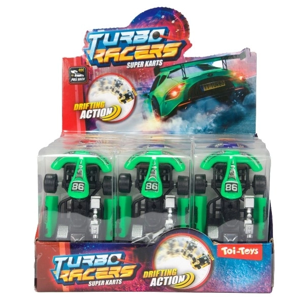 Plast gokart 9 cm - forskellige farver