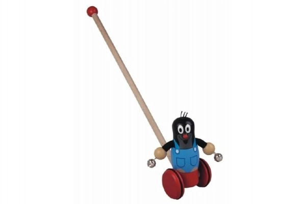 Skubber på pind med Lille Muldvarp og klokker - 55 cm