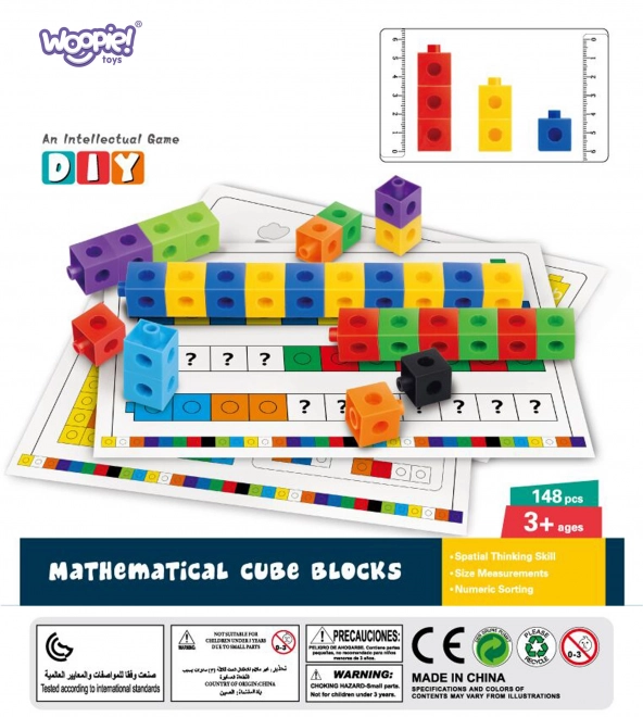 Woopie matematisk byggesæt med klodser og mønstre 148 dele