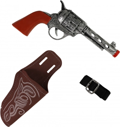 Kobujs revolver med lydeffekt og hylster