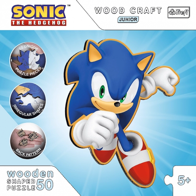 Træpuslespil Sonic 50 brikker