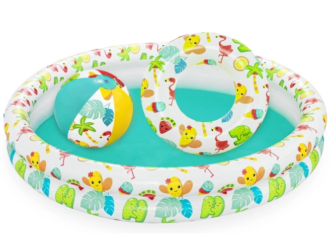 Bestway sæt swimmingpool bold ring soppebassin 122cm