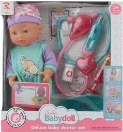 Baby med doktorsæt