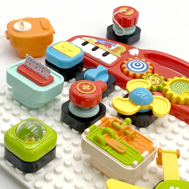 Woopie Montessori Børne Manipulationspanel Farverigt Aktivt Panel